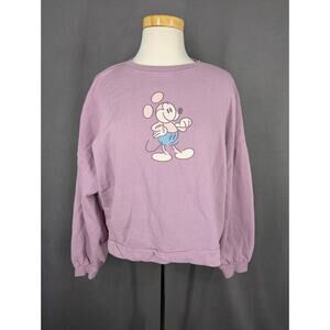 Mickey Mouse Genuine Mousewear Pullover Sweatshirt for Women – Plum size L